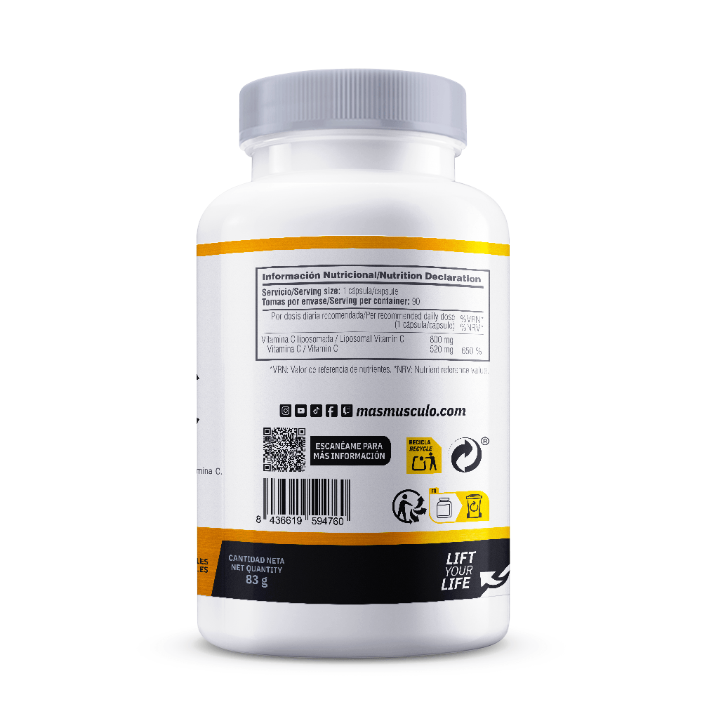 800 mg Liposomal Vitamin C from Masmusculo Supplements